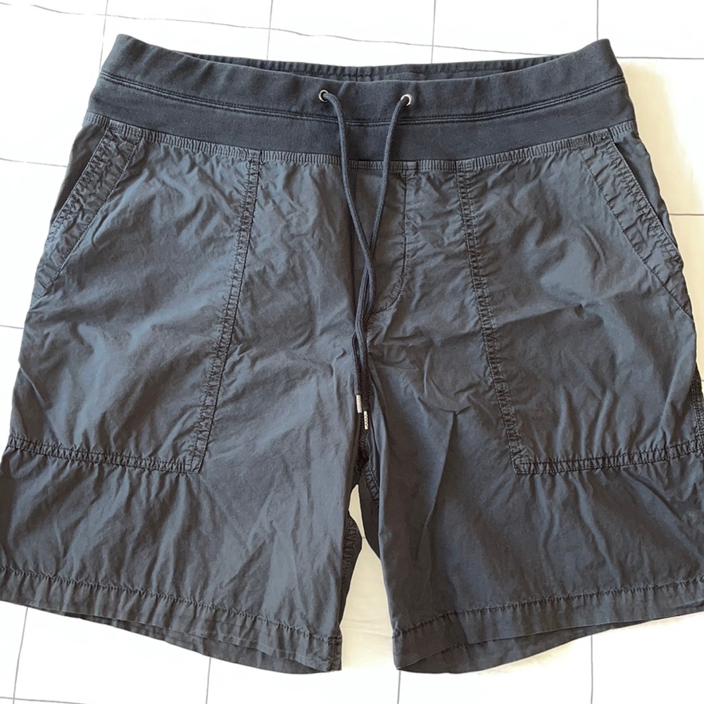James Perse Mixed Media Parachute Poplin Shorts - Size 3 - Navy